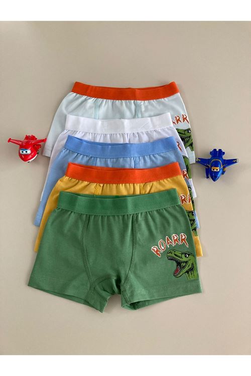 ELM Karışık Desen 5li Erkek Çocuk Boxer Set B-54