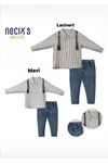 Necix's Dabra Kot Pantolon Gömlek Mavi Erkek Çocuk Takımı 241129-M