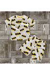 Batman Desenli Erkek Çocuk Şortlu Pijama Takımı 3-10 Yaş 003