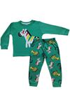 1+1ELMP Zebra Desen %100 Pamuk Erkek Çocuk Pijama Takımı 1-2 Yaş 3007