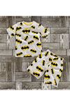 UKP Batman Desenli Erkek Çocuk Şortlu Pijama Takımı 3-10 Yaş 003