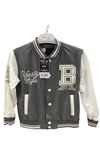 GLRB Deros Füme 2İp Varsıty Style Baskılı Unisex Çocuk Kolej Ceket 1007172-F