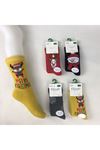 Ekinoks Asorti Dikişsiz Havlu Termal Çocuk Soket Çorap 4lü Set 0-12 Yaş 3103