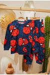 İSOB Lacivert Örümcek Adam Desenli %100 Pamuk Erkek Çocuk Pijama Takımı 8-13 Yaş 33218-L