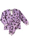 İSOB Lila Kuromi Desenli %100 Pamuk Kız Çocuk Pijama Takımı 8-13 Yaş 41404-L