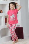 KAPİP Fuşya Koala Baskılı Kısa Kollu Kız Çocuk Pijama Takımı 11-15 Yaş 6066-F
