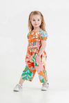 TUFFY Orange Poplin Kumaş Pantolonlu Kız Çocuk Takımı 2-5 Yaş 241290