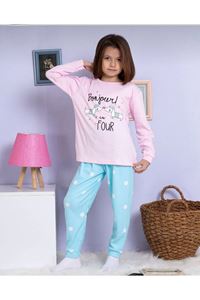 1+1ELMP Bonjour Four Köpüşlü %100 Pamuk Kız Çocuk Pijama Takımı 1-2 Yaş 04012