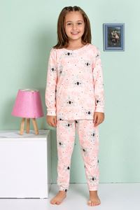 1+1ELMP Pudra Koala Desenli %100 Pamuk Kız Çocuk Pijama Takımı 1-2 Yaş 04063