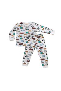 1+1ELMP Otobüs Desen %100 Pamuk Erkek Çocuk Pijama Takımı 1-2 Yaş 03004