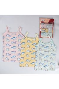 ELMAS Karışık Desen 3lü Kız Çocuk Atlet Set A-130